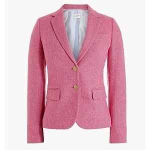J Crew Pink Herringbone Wool Blend Blazer size 6
